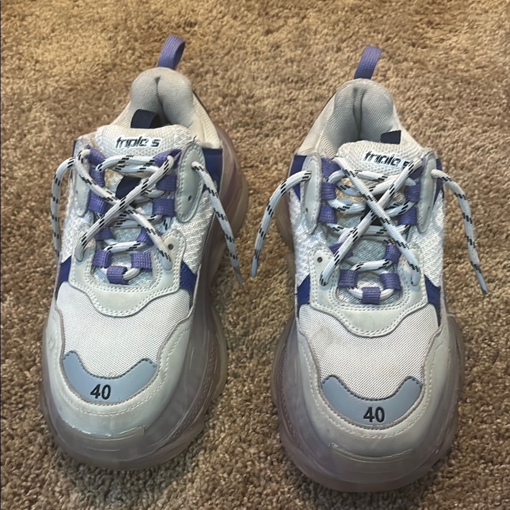 Balenciaga triple S worn